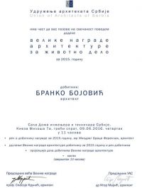 Velika nagrada arhitekture za životno delo